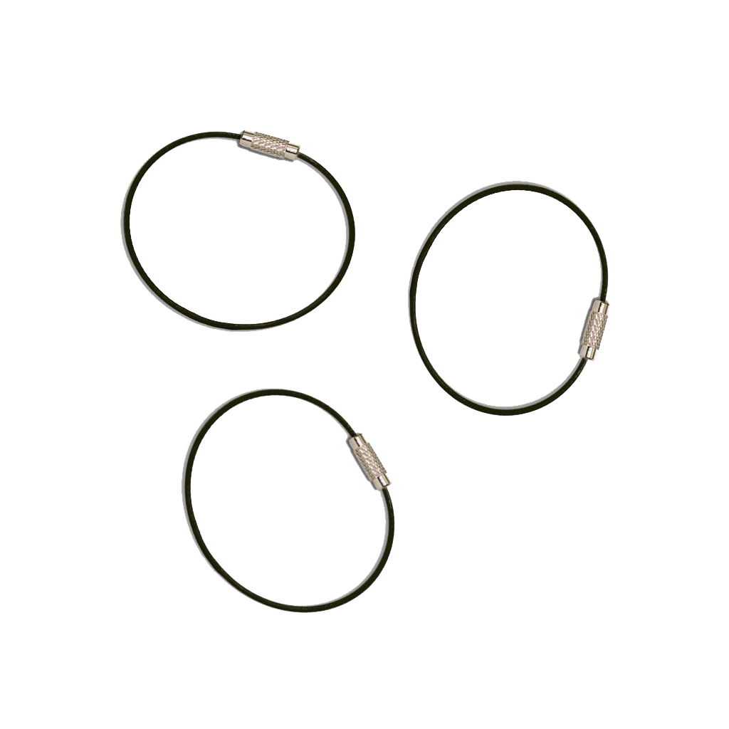 Coated Cable Key Rings (3) - Everyman