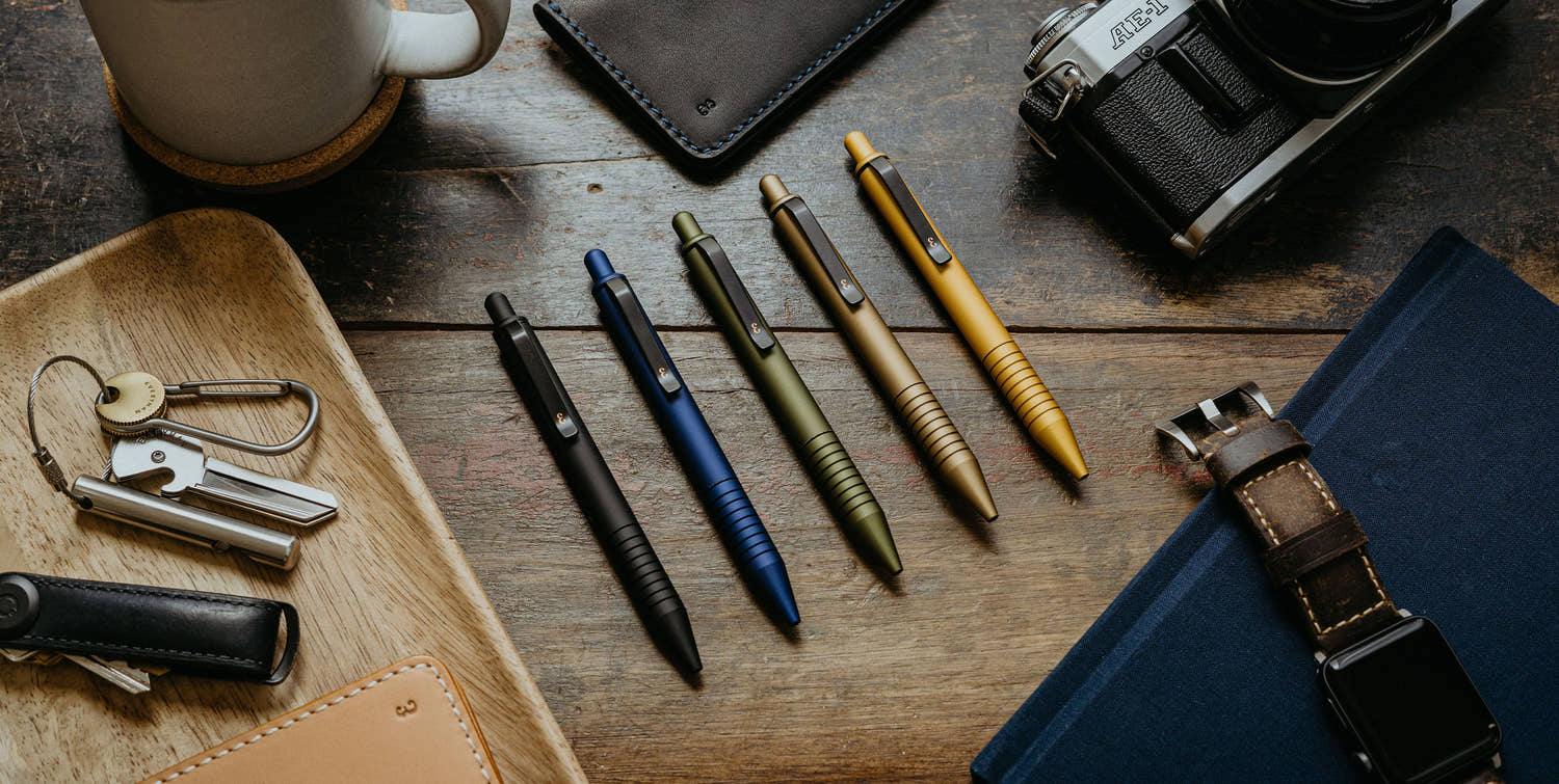Crimson Limited Edition EDC Pens Clutched in Hand