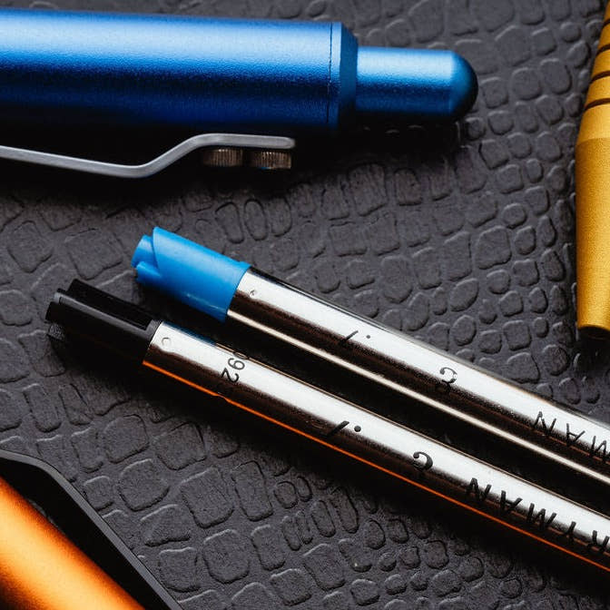 Everyman Grafton Premium Metal Gel & Ink Cartridge Refills (3-Pack) | Blue for All Graftons Except Mini Click