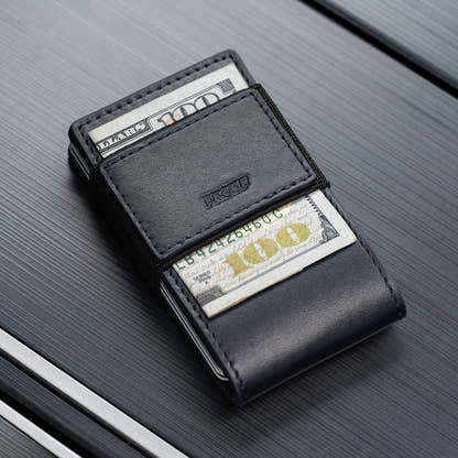 PROOF Wallet | The Nautilus | Midnight Blue Full Grain Leather & Navy Blue Gunmetal