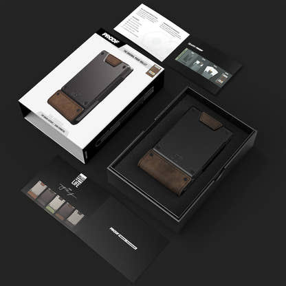 PROOF Wallet | The Everglade | Black Full Grain Crocodile Leather & Dark Gunmetal