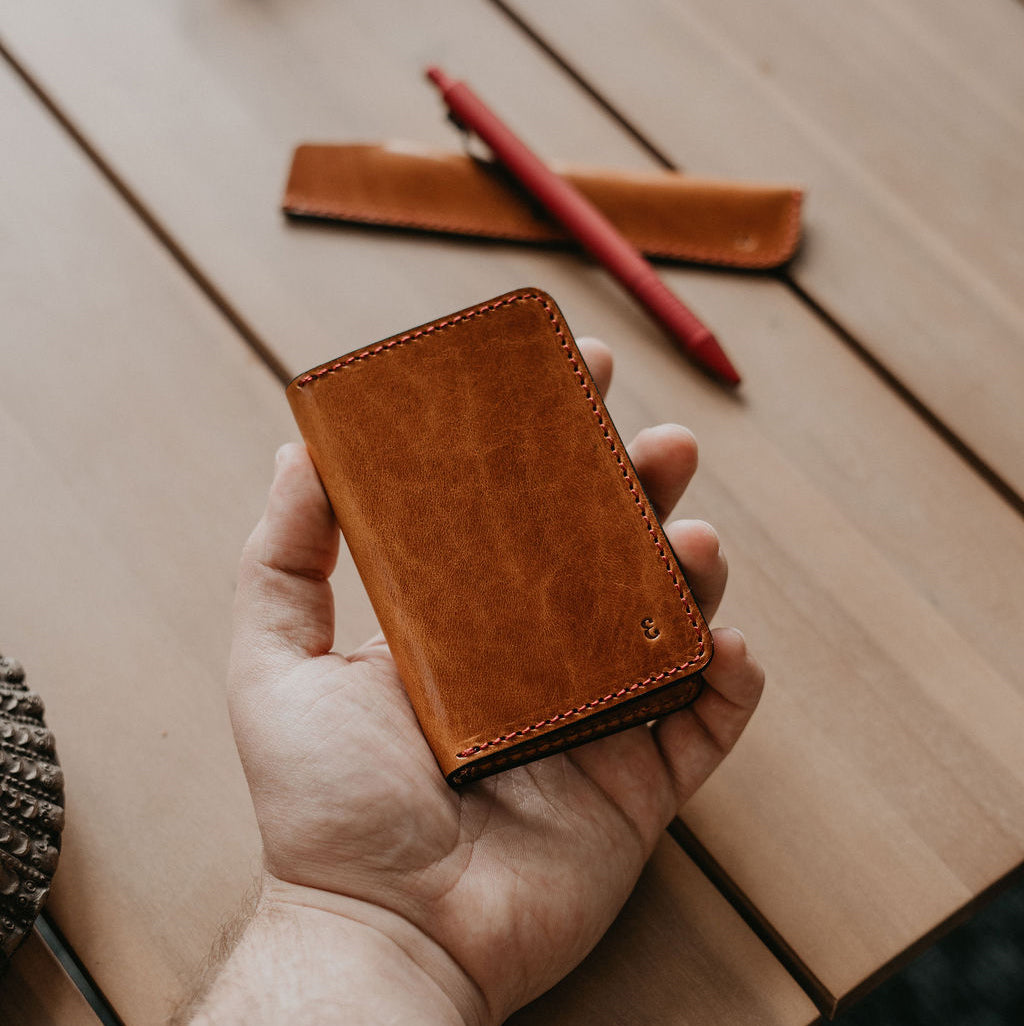 Whiskey with Crimson Red Stitching