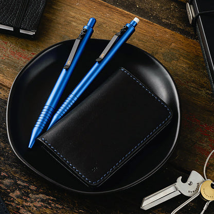 Black with Indigo Blue Stitching