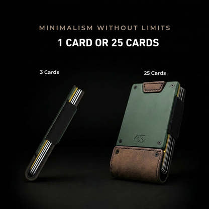 PROOF Wallet | The Greenskeeper | Classic Leather & Fairway Green Gunmetal