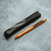 Grafton Pen Sleeve | Black with Black Stitching