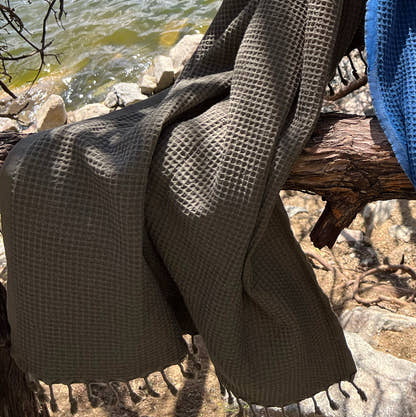 Turkish Towel | New Olive Waffle